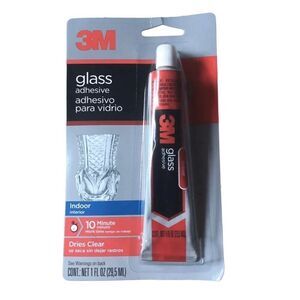 3M Glass Adhesive Glue Indoor Ceramic Metal Interior Dries Clear 1oz